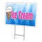 Signmission Ice Cream 1 Yard Sign & Stake outdoor plastic coroplast window, C-1216 Ice Cream 1 C-1216 Ice Cream 1 - alternate 1